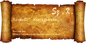 Szabó Kunigunda névjegykártya